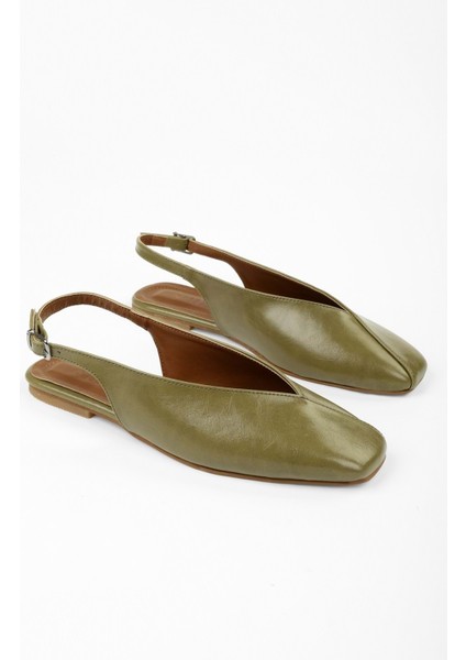 Kadın Noya Yağ Yeşili Cilt Babet