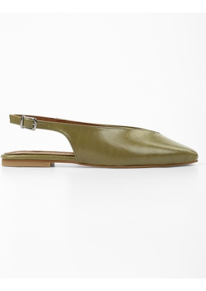 Kadın Noya Yağ Yeşili Cilt Babet modelleri