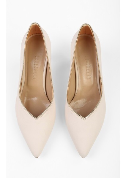 Kadın Elan Ten Zara Saten Kısa Topuklu Stiletto fiyatları