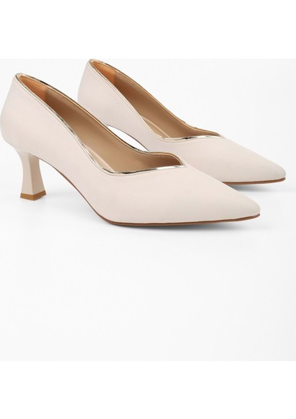 Kadın Elan Ten Zara Saten Kısa Topuklu Stiletto fırsatları