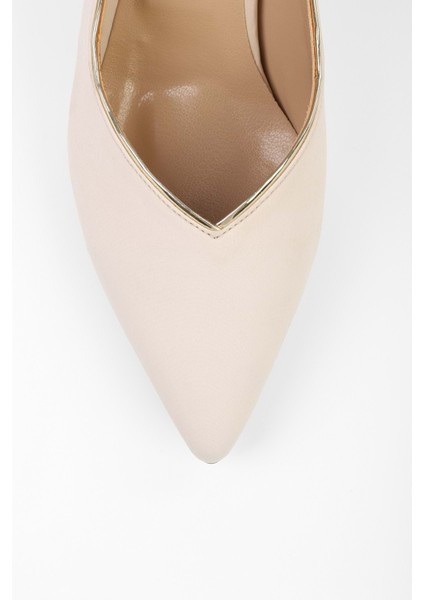 Kadın Elan Ten Zara Saten Kısa Topuklu Stiletto indirimleri
