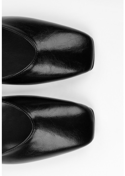 Kadın Vell Siyah Cilt Kemer Tokalı Babet indirimleri