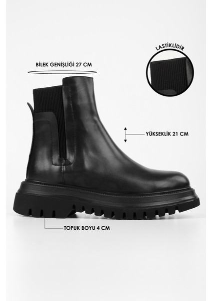 Kadın Loka Siyah Kalın Taban Bot fiyatları