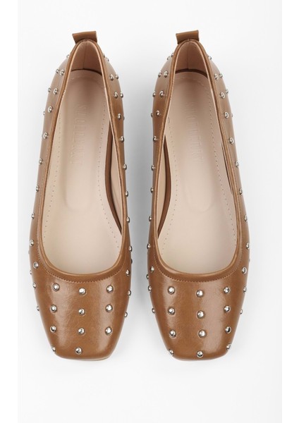 Kadın Zoe Karamel Troklu Küt Burunlu Babet fırsatları