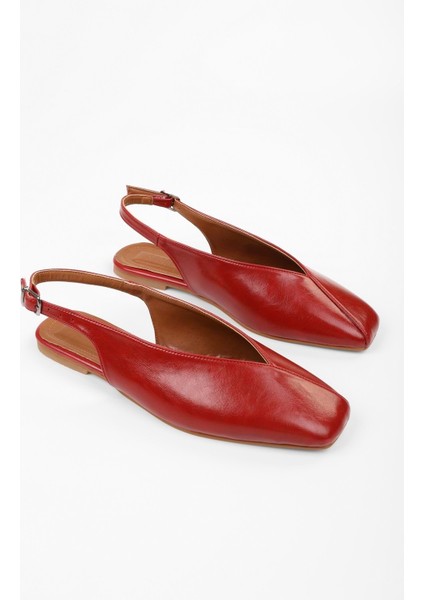 Kadın Noya Kırmızı Cilt Babet modelleri