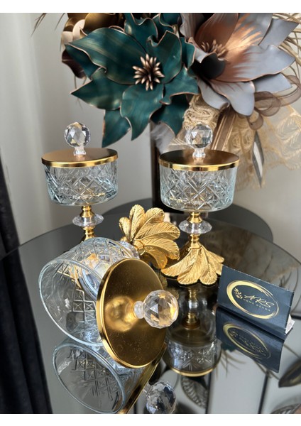 Timeless Ayaklı ve Kapaklı 3'lü Cup Dondurmalık Servislik Sunumluk Şık Hediyelik Oval Kase fiyatları