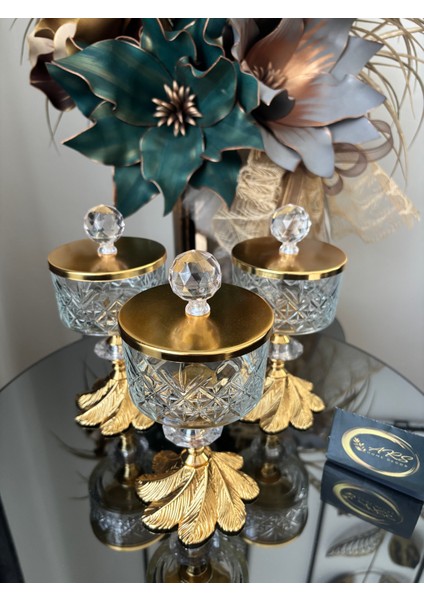 Timeless Ayaklı ve Kapaklı 3'lü Cup Dondurmalık Servislik Sunumluk Şık Hediyelik Oval Kase modelleri