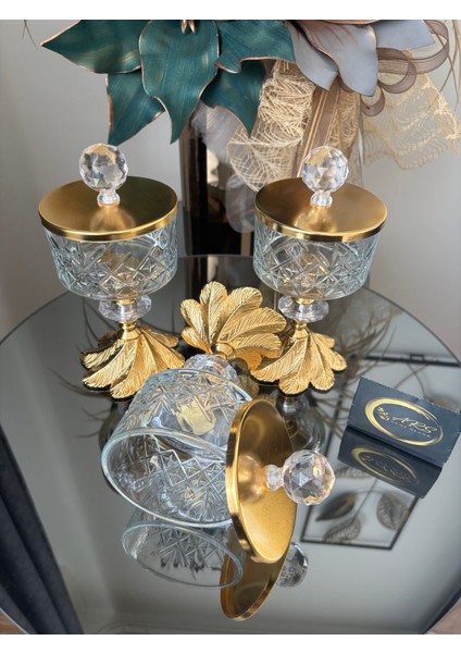 Timeless Ayaklı ve Kapaklı 3'lü Cup Dondurmalık Servislik Sunumluk Şık Hediyelik Oval Kase indirimleri