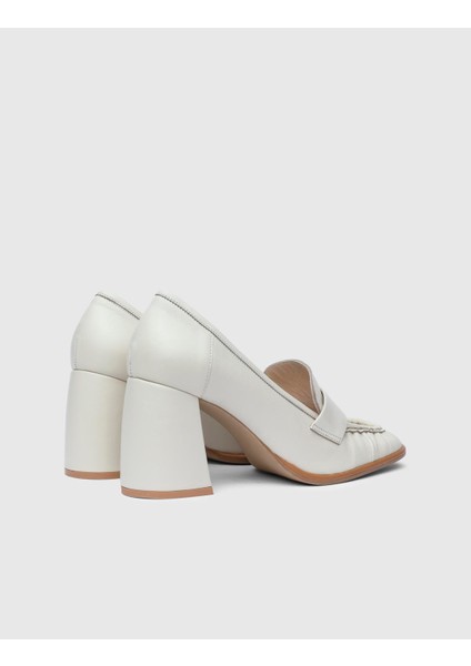 Marlies Hakiki Deri Kadın Bej Topuklu Ayakkabı fırsatları