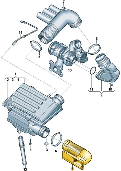 Seat Toledo 2013-2019 1.2/1.4 Tsi Hava Filtre Giriş Borusu 6R0129618H modelleri