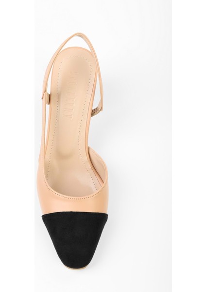 Kadın Elya Nude Cilt Kalın Topuklu Ayakkabı indirimleri
