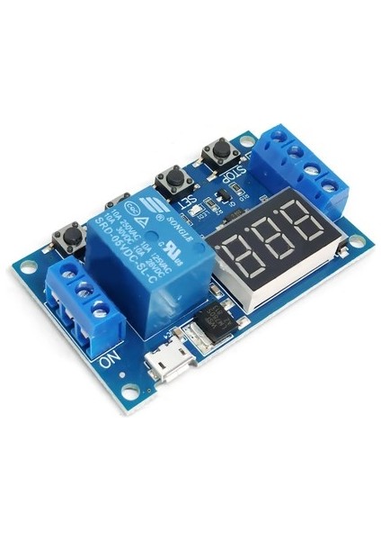 Zamanlayıcı Timer Röle Modül Gecikmeli Başlangıç 3 Hane 7 Segment