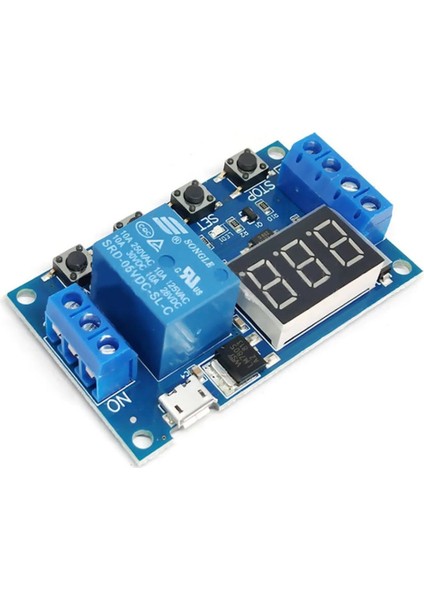 Zamanlayıcı Timer Röle Modül Gecikmeli Başlangıç 3 Hane 7 Segment