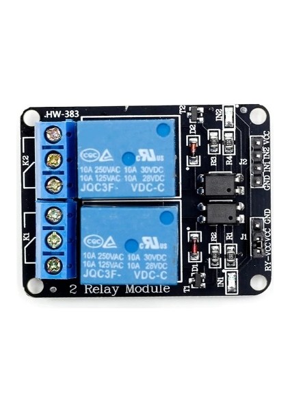 2 Kanal 12V Röle Modül -- Ac 250V 10A -- Optokuplör Izolasyon