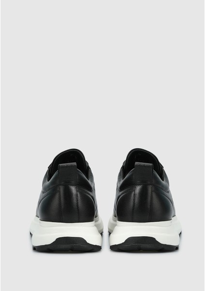 Siyah Deri Erkek Sneaker fırsatları