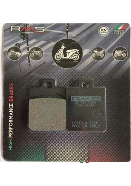 Sym Jet x 125 Arka Fren Balata Rms (Made In Italy)