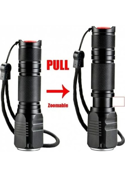 F.b.ı F-82 T6 LED Zoomlu 2000 Lm Yüksek Işık Şarjlı El Feneri