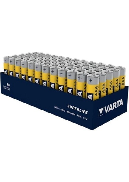 Varta Superlıfe Çinko Aaa Ince Kalem Pil 60LI Paket