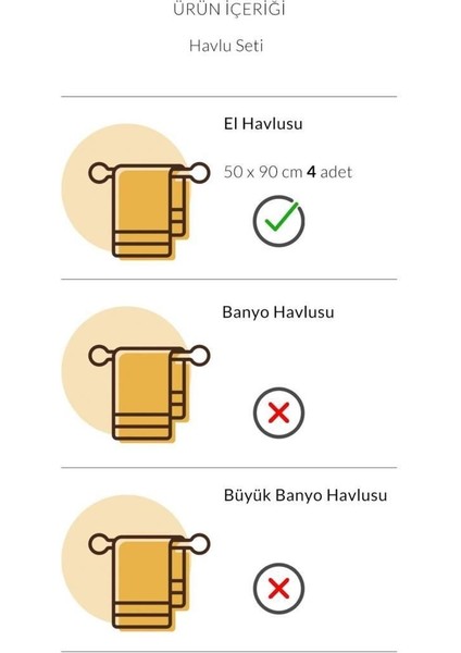 Plump 50 x 90 4'lü Havlu Seti Mercan Sarı Kahve Bej Yeni!!!