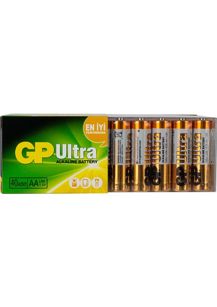 Gp 15AU R6 Ultra Alkali̇n Kalem Aa 40 Li Paket Fi̇yat (4172) Yeni!!!