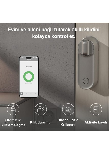 Akıllı Kapı Kilidi Linus L2 Uzaktan Kilitleme/kilit Açma Uzaktan Kontrollü 05/103210/SI fiyatları