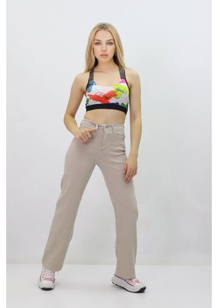 Kadın Boru Paça Kot Pantolon