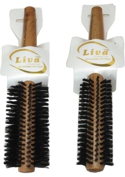 Liva 540 350 Saç Fırçası Yanmaz Profesyonel Fön Fırçası 2 Adet