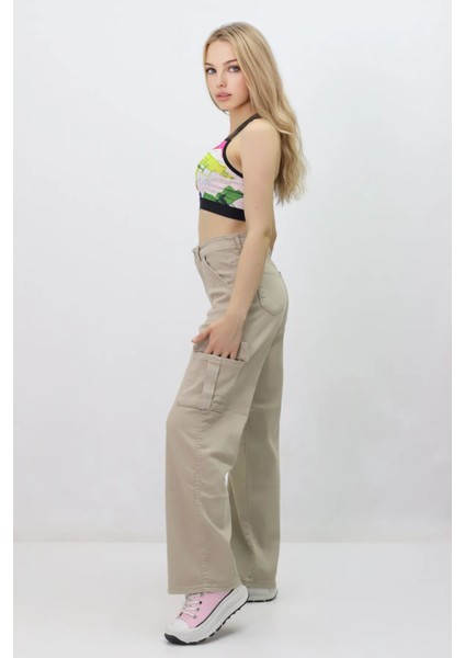 Kadın Yan Cepli Kargo Pantolon modelleri