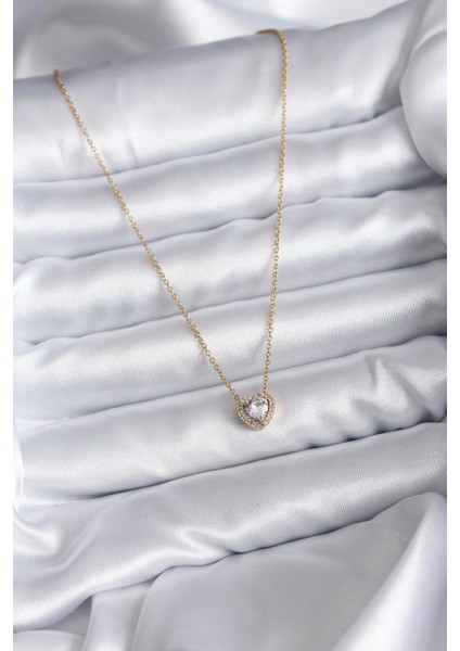 316L Çelik Zincir Gold Renk Charm Kadın Kolye - TJ-BKO7820