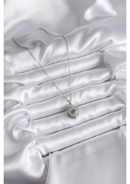 316L Çelik Gold Renk Zirkon Taşlı Göz Model Kadın Kolye - TJ-BKO8169 fiyatları