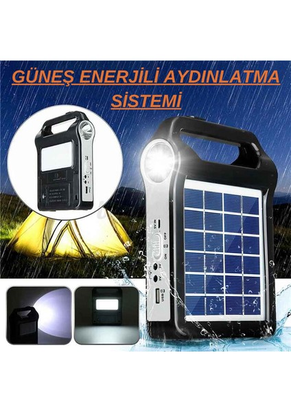 2400MAH Çok Fonksiyonlu Taşınabilir Solar Güneş Enerjili USB Ile Şarj Edilebilir Powerbank Kamp El Feneri fiyatları