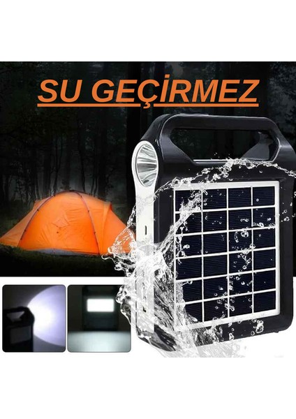 2400MAH Çok Fonksiyonlu Taşınabilir Solar Güneş Enerjili USB Ile Şarj Edilebilir Powerbank Kamp El Feneri modelleri