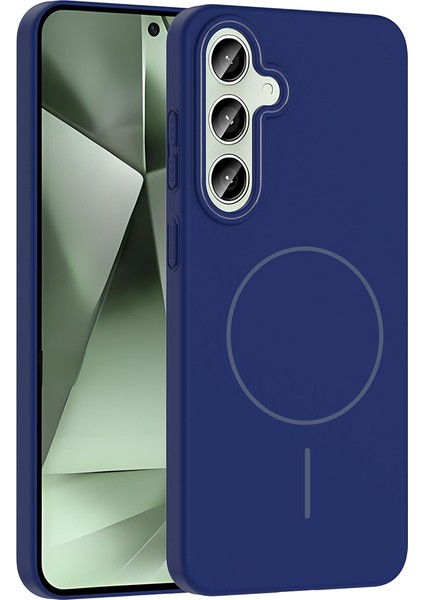 Samsung Galaxy S24 Fe Kılıf Kablosuz Şarj Özellikli Ruby Silikon Kapak