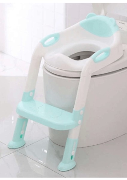 Softy Merdivenli Tuvalet Adaptörü - Çocuğunuz Için Güvenli ve Konforlu Tuvalet Eğitimi Mavi ( Lisinya )