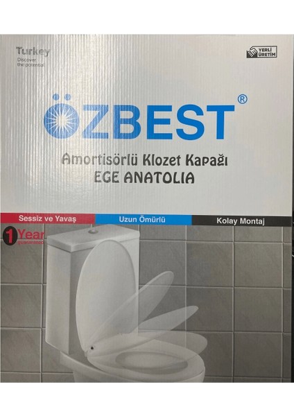 Lüks Yavaş Kapanan Amortisörlü Klozet Kapağı Ses Önleyicili, Kolay Montaj Her modele uyumlu