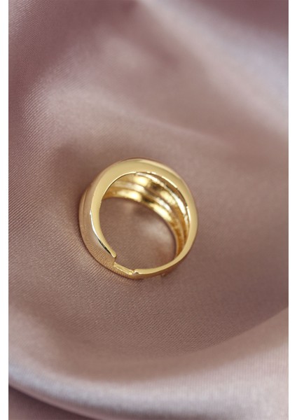 Metal Gold Renk Ayarlamalı Kadın Yüzük modelleri