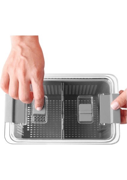 Lossa Süzgeçli ve Bölmeli Organizer Meyve Sebze Saklama Kabı 5 Lt ( Lisinya )