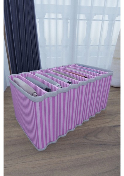8 Bölmeli Dolap ve Çekmece Içi Düzenleyici Akordiyon Organizer L-00517 (3 Adet) ( Lisinya )