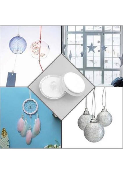 20 Adet Şeffaf Yuvarlak 3 cm Çaplı Güçlü Disk Yapışkanlar