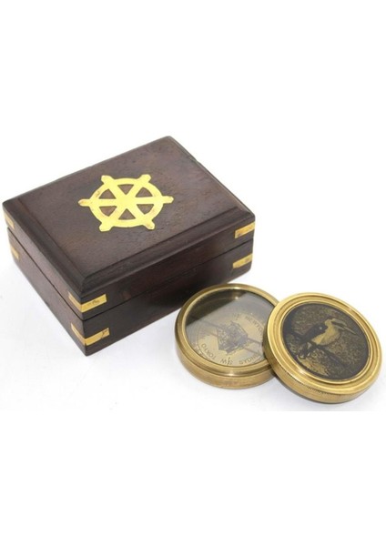 Ahşap Kutulu Pirinç Pusula fiyatları