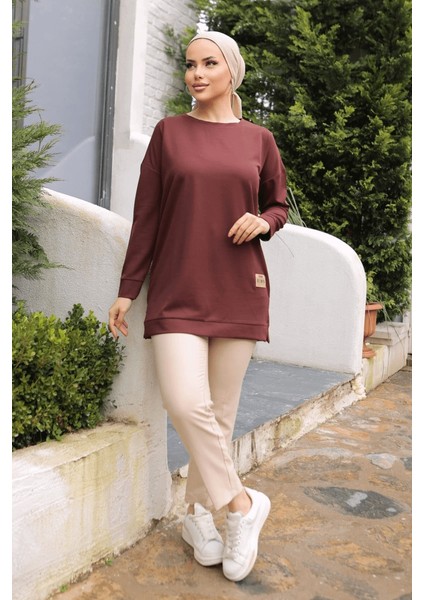 Yeni Stil Kahve Arma Detaylı Tunik 10020 ( Lisinya ) modelleri