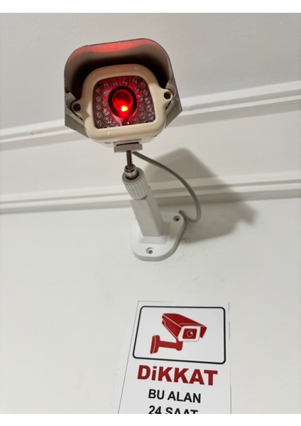 caydırıcı Kamera Işıklı Pil ve ayak hediye kırmızı sabit ışıklı