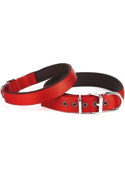 Seri Dokuma Köpek Boyun Tasması 4X57-65Cm Kırmızı