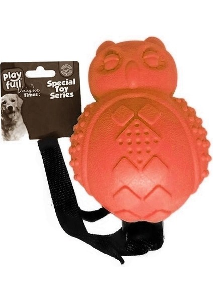 Sesli Lüx Baykuş Köpek Eğitim Oyuncağı 30X10 cm Turuncu