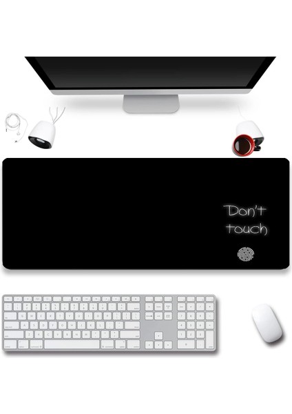 Dokunma Elleme Don't Touch Gamer Oyuncu Dikişsiz Sıvı Geçirmez Klavye Mouse Pad 32X70CM
