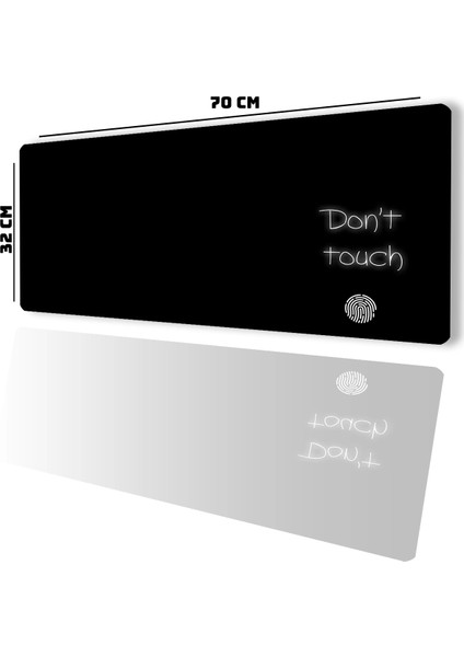 Dokunma Elleme Don't Touch Gamer Oyuncu Dikişsiz Sıvı Geçirmez Klavye Mouse Pad 32X70CM