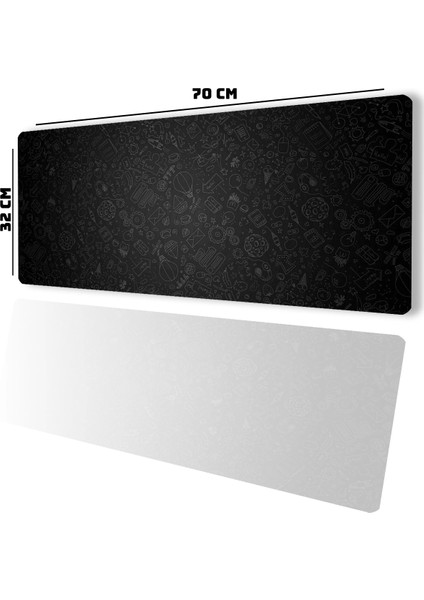Beyin Fırtınası Ikonlar Gamer Oyuncu Dikişsiz Sıvı Geçirmez Klavye Mouse Pad 32X70CM fiyatları