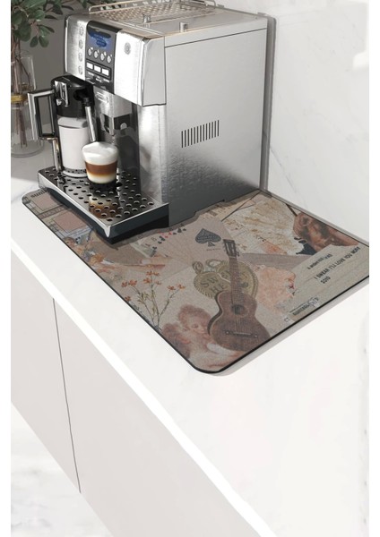 Kahve Makinesi Matı Sıvı Geçirmez Kaymaz Yıkanır Çaycı Çay Espresso Makinesi Pad 35X45CM 27241229