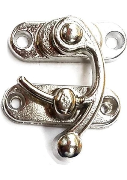 Yay Gözü, Tavla, Ahşap Kutu Klipsi - Minik 20X24 mm, Nikel, 1 Adet