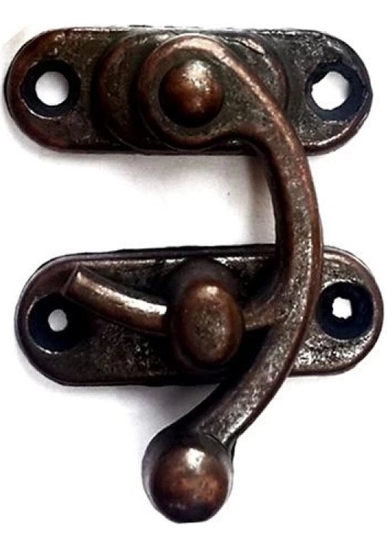 Yay Gözü, Ahşap Kutu Klipsi - Küçük 28X33 mm, Antik, 1 Adet